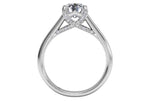 Ritani White 14 Karat Gold Diamond Engagement Ring Mounting Size 6.5 * - view 3