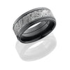 Lashbrook Black Zirconium Meteorite Wedding Band Size 10 *