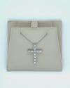 Diamond Designs White 14 Karat Gold Diamond Cross Pendant *