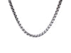 3.0mm Sterling Silver Rhodium Plated Round Box Chain