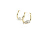 10k Two-Tone Gold Round Graduated Dolphin Design Hoop Earrings