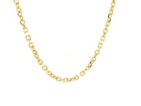 3.1mm 14k Yellow Gold Diamond Cut Cable Link Chain