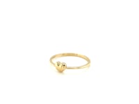 14k Yellow Gold Ring with Puffed Heart
