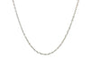 14k White Gold Oval Cable Link Chain (1.50 mm)
