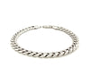 14k White Gold Miami Cuban Semi Solid Bracelet (7.00 mm)