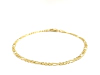 2.8mm 14k Yellow Gold Figaro Anklet