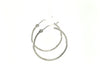 14k White Gold Polished Hoop Earrings (25 mm)