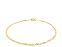 10k Yellow Gold Singapore Anklet 1.5mm