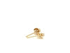 14k Yellow Gold Stud Earrings with Faceted White Cubic Zirconia