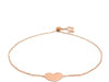 14k Rose Gold Adjustable Heart Bracelet (0.90 mm)