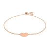 14k Rose Gold Adjustable Heart Bracelet