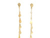 14K Yellow Gold Polished Diamond Motif Dangle Earrings