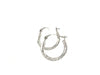 10k White Gold Fancy Hoop Earrings