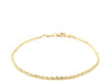 10k Yellow Gold Solid Diamond Cut Rope Bracelet 1.5mm