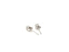 14k White Gold 3mm Faceted White Cubic Zirconia Stud Earrings