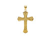 14k Yellow Gold Black Onyx Cross Pendant