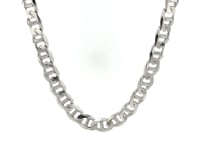 Sterling Silver Rhodium Plated Mariner Chain 6.0mm