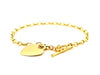 Toggle Bracelet with Heart Charm in 14k Yellow Gold