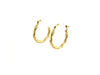 14k Yellow Gold Hoop Earrings in Textured Polished Style (5/8 inch Diameter)
