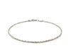 14k White Gold Solid Diamond Cut Rope Bracelet (1.60 mm)