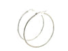 10k White Gold Polished Hoop Earrings (40mm)