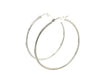 10k White Gold Polished Hoop Earrings (1.5x40mm)