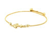 14k Yellow Gold Anchor Design Adjustable Lariat Bracelet