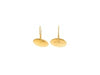 14k Yellow Gold Hammered Texture Disc Drop Earrings Medium 