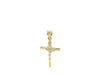 14k Two Tone Gold Cross Pendant