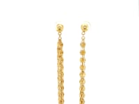 14k Yellow Gold Polished Drop Earrings
