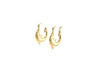 14K Yellow Gold Dolphin Hoop Earrings