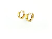 10k Yellow Gold Snuggable Hoop Earrings