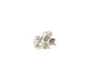 14k White Gold Diamond Cut Flat Design Stud Earrings