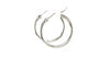 14k White Gold Polished Hoop Earrings (20 mm)