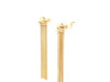 14k Yellow Gold Multi-Strand Drop Curb Chain Post Earrings