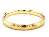 Classic Floral Carved Bangle in 14k Yellow Gold (8.0mm)