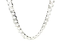 Sterling Silver Rhodium Plated Curb Chain 8.4mm