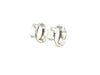 14k White Gold Snuggable Hoop Earrings