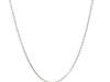 14k White Gold Round Cable Link Chain (1.30 mm)