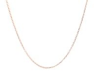 14k Pink Gold Diamond Cut Cable Link Chain 0.8mm