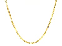 14k Yellow Gold Diamond Cut Cable Link Chain 1.8mm