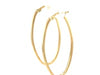 14k Yellow Gold Slim Oval Shape Hoop Earrings