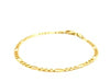 14k Yellow Gold Solid Figaro Bracelet (3.00 mm)