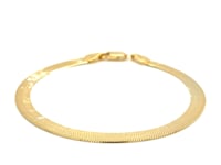 5.0mm 14k Yellow Gold Super Flex Herringbone Bracelet