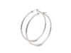 14k White Gold Polished Hoop Earrings (40 mm)