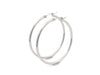 14k White Gold Polished Hoop Earrings (2x40mm)