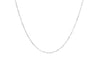 14k White Gold Diamond Cut Cable Link Chain (0.87 mm)