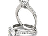 14k White Gold Round Cut Diamond Engagement Ring  (1 5/8 cttw)