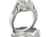 Halo Set Diamond Engagement Ring in 14k White Gold (1 5/8 cttw)