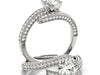 14k White Gold Round Diamond Bypass Style Engagement Ring (1 1/2 cttw)